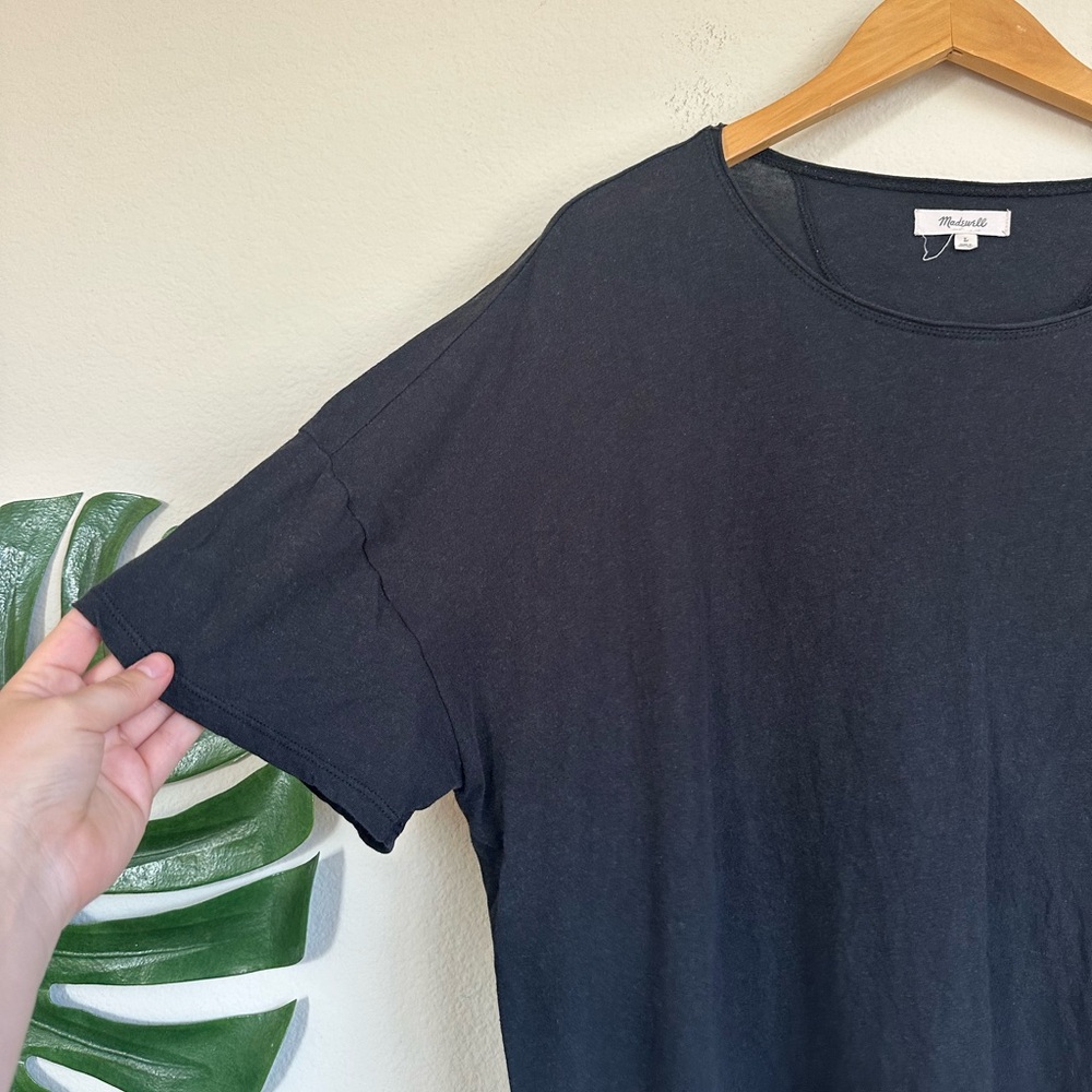 Madewell Linen Blend Relaxed Tee - Picture 4 of 10